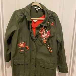 CJ Banks Olive Green Casual Jacket size 1x